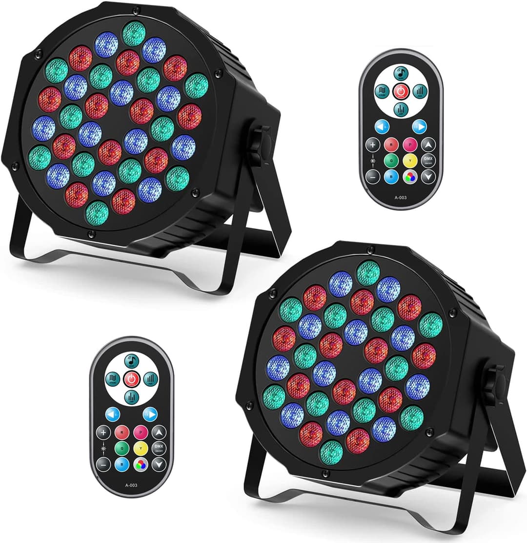 HOLDLAMP 2PCS Lampe de Scène Par LED,​ RGB 36 LED Eclaira…