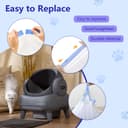 120 Count Cat Litter Box Bags for Neakasa and PetPivot Open Self-Cleaning Cat Litter Boxes, Extra Thick Heavy Duty Liners Replacement, Unscented, 27" x 13", Holds 22 lbs - 6