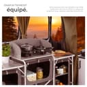 tectake® Meuble de Rangement Cuisine de Camping Pliable XXL en Aluminium, avec 5 Étagères, Plan de Travail, Pieds réglables, Sac de Transport Inclus, Stockage pour Vaisselle, Accessoires Cuisine - 5