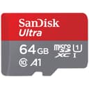 SanDisk Ultra micro SD card + SD adapter 64GB (For Android Smartphones and Tablets, Memory card up to 140 MB/s, A1 Faster App Performance, UHS-I, Class 10, U1) - 1