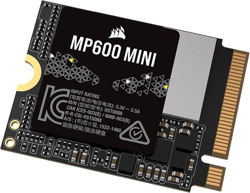 Corsair MP600 MINI 2TB M.2 NVMe PCIe x4 Gen4 2 SSD – M.2 2230 – Up to 7,000MB/sec Sequential Read – High-Density 3D TLC NAND – Great for Steam Deck and Microsoft Surface – Black - 1