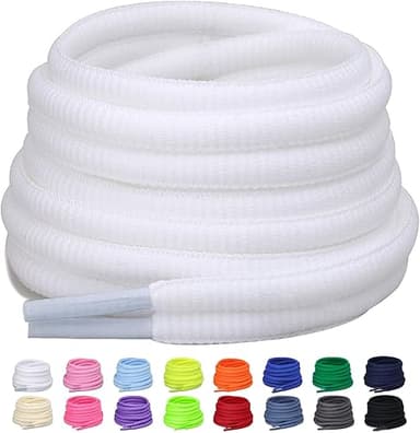 Puzeam 2 Pairs Oval Shoe Laces, 6mm Half Round Shoelaces …