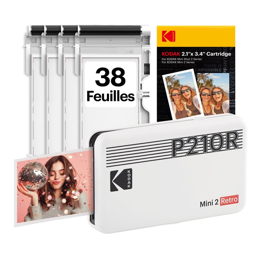 KODAK Mini 2 Retro 2x3 Mobile Photo Printer, 38 Sheets, B… - 1