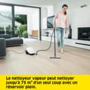Kärcher SC 3 EasyFix Steam Cleaner, Steam Pressure: Max. 3.5 Bar, Heating Time: 30 s, Power: 1,900 W, Surface Power: 75 m², Tank: 1 L, with Descaling Cartridge, Floor Cleaning Kit and Nozzles, White - 3