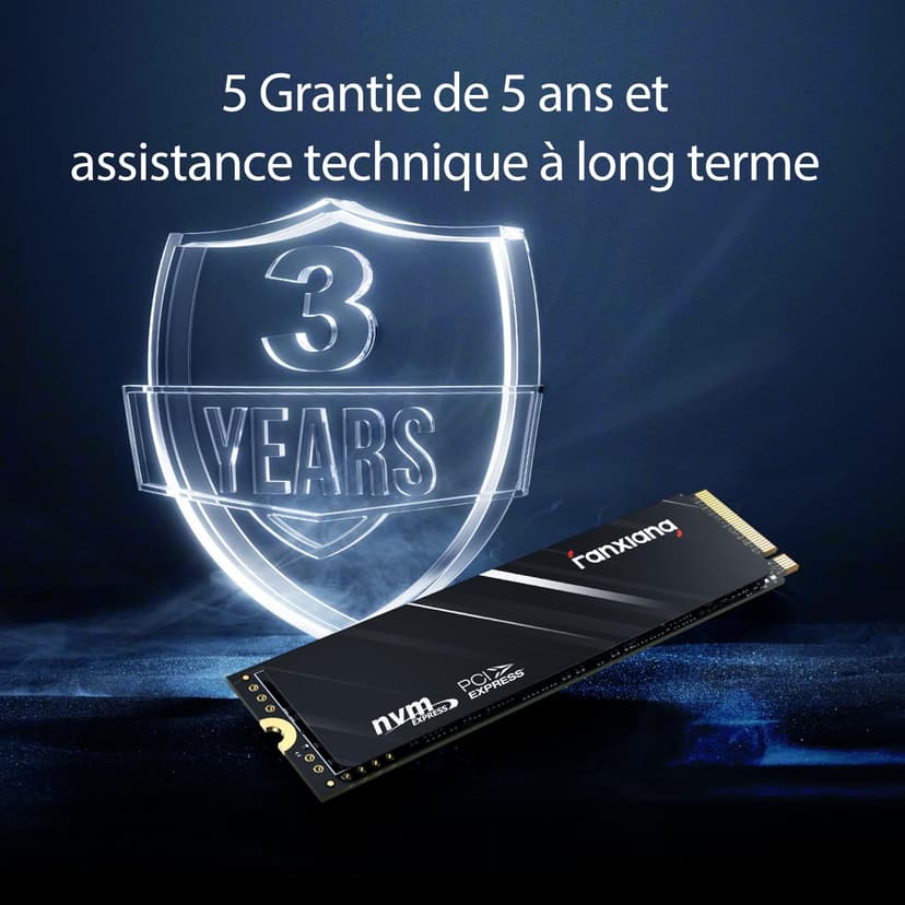 fanxiang NVMe M.2 2280 SSD 500GB, Up to 3200MB/s, PCIe Gen3 x4, Compatible with Windows/Mac OS - S501Q - 7