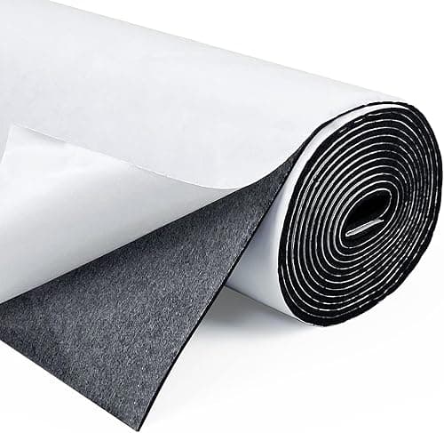 Self Adhesive Foam Roll, 300mm(W) x 1.5mm(T) x 3m(L) Foam Sheets, DIY Multifunction Neoprene Rubber Sheets Pads for Furniture Protection, Non-Slip, Sound Insulation, Shock Absorption (Black)