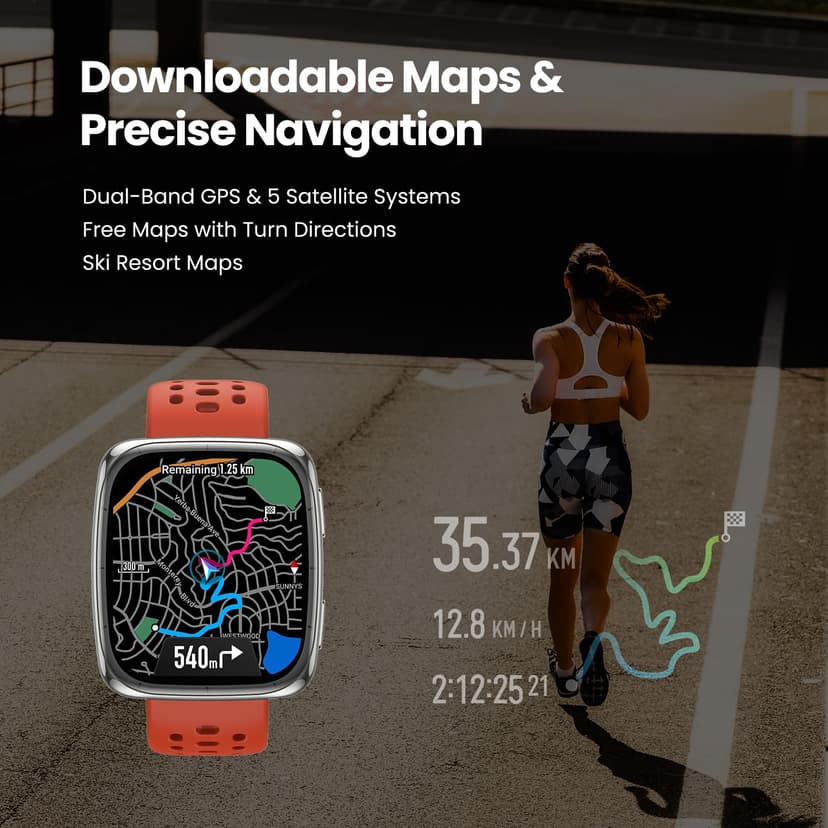 Amazfit Active 2 Smart Watch for Men Women, 43mm, NFC Payment, 1.75" AMOLED Display, Offline Maps, GPS, 10 Day Battery, 160+ Sports, Water Resistant, Heart Rate & Sleep Tracker for Android & iPhone - 3
