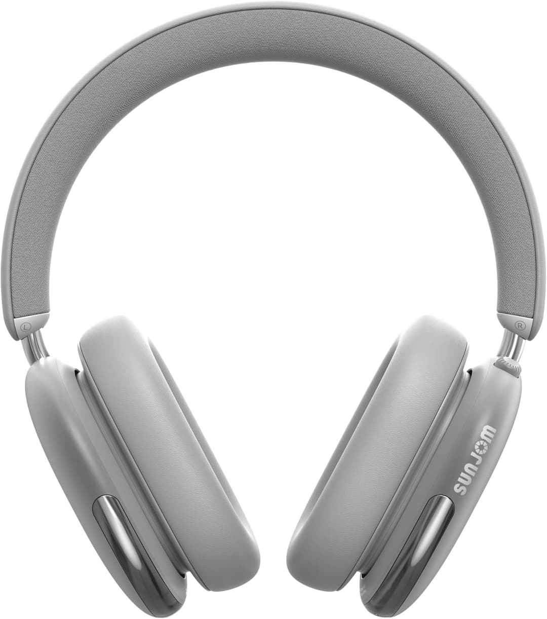 Freepods 120H Playtime Wireless Bluetooth Active Noise Cancelling Over-Ear Headphones, ANC/ENC Pro-Level Headphones with Microphone Type-C Charging for Run Travel Game Sports Gym (Silver)