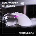 Logitech G G502 X Plus Lightspeed Wireless RGB Gaming Mouse - Optical mouse with Lightforce hybrid switches, Lightsync Rgb, HERO 25K gaming sensor, compatible with PC - macOS/Windows - White - 3