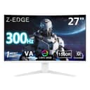 Z-Edge 27 Inch 300Hz Curved Gaming Monitor 1ms MPRT Full HD 1080P, 300cd/m² Brightness, 16:9 VA Panel, FreeSync, HDR10, DisplayPort (300Hz) & HDMI (240Hz), VESA Mountable, White - 1