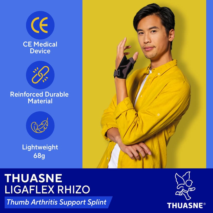 THUASNE Ligaflex Rhizo - Thumb Arthritis Support Splint - Spica Support for Trigger Thumb, Thumb Injuries - CE Medical Device (Size: 1, Right) - 7