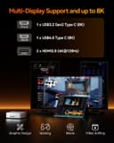 GEEKOM A8 Mini PC (Windows 11 Pro), with AMD Ryzen 7 8745HS (Beat R7-255,Up to 5.1GHz),16GB DDR5 RAM (Up to 128GB) & 1TB SSD,4K@120Hz Quad Display/Dual HDMI/WiFi 6E/USB4/6×USB for Gaming/Video Editing - 7