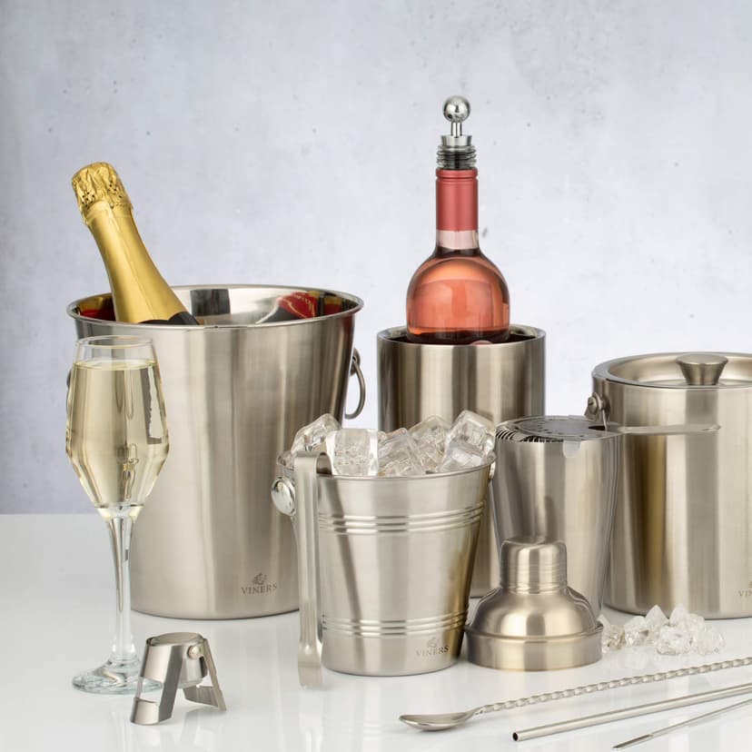 Viners Barware 4 Litre Champagne Bucket, Silver - 3