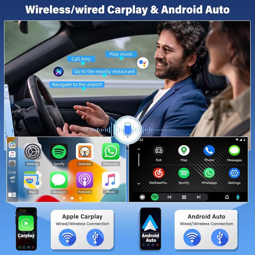 2+32G Android 13 Autoradio pour Skoda Fabia 2007-2014 avec sans Fil CarPlay Android Auto, 7 Pouces Radio Stéréo avec Navigation GPS Bluetooth Wi-FI FM RDS Caméra de recul Incluse - 3