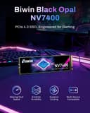 BIWIN Black Opal NV7400 1TB SSD, up to 7450MB/s Read Speed Gen4x4 NVMe M.2 2280, Internal PCIe 4.0 Solid State Drive for Gaming, PS5 Ready, Laptop and Desktop - 2