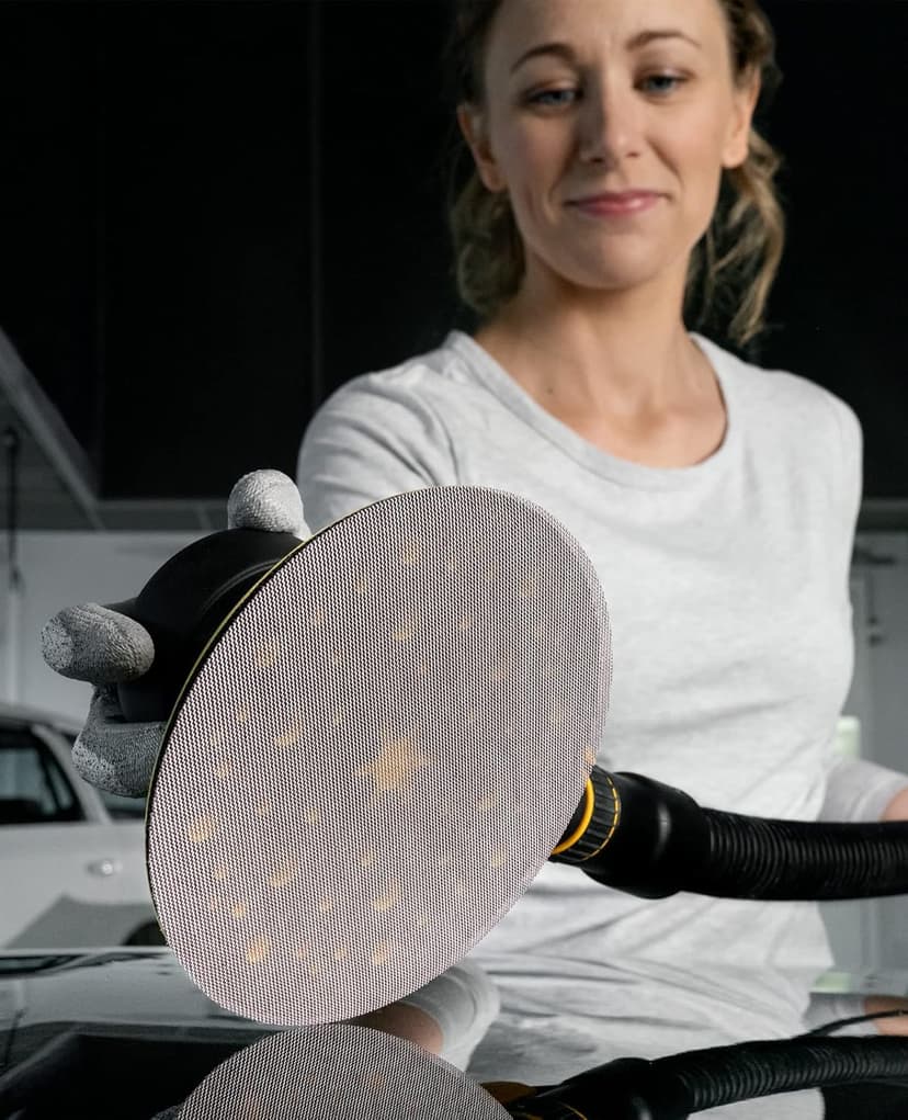 Mirka Abranet net sanding disc Ø 150 mm Hook & loop/Grit P80 / 50 pcs/for sanding wood, walls, metal, aluminium, stainless steel, filler, varnish, plastic / 5424105080 - 8