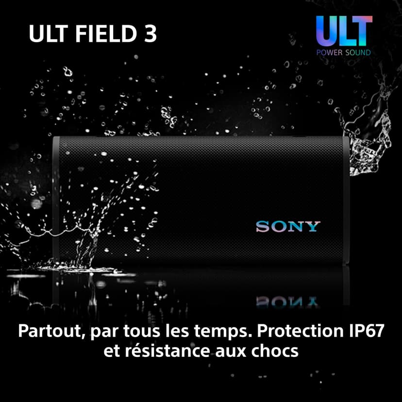 Sony ULT FIELD 3 - Portable Bluetooth Speaker with ULT POWER SOUND, 24hr Battery, IP67, Waterproof, Dustproof, Shockproof, Detachable Shoulder Strap, Compact - Forest Gray - 7