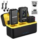 NEEWER CM28 Wireless Lavalier Microphone System with Charging Case, 2 Mic Clips, 1 Click Noise Canceling, 4GB Storage, 9H Playtime, Lavalier Lapel Mic Compatible with iPhone/Android/PC/Camera - 1