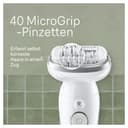 Braun Silk-épil 9 Women's Epilator/Hair Remover for Long-Lasting Hair Removal, 9-011, White/Silver - 7