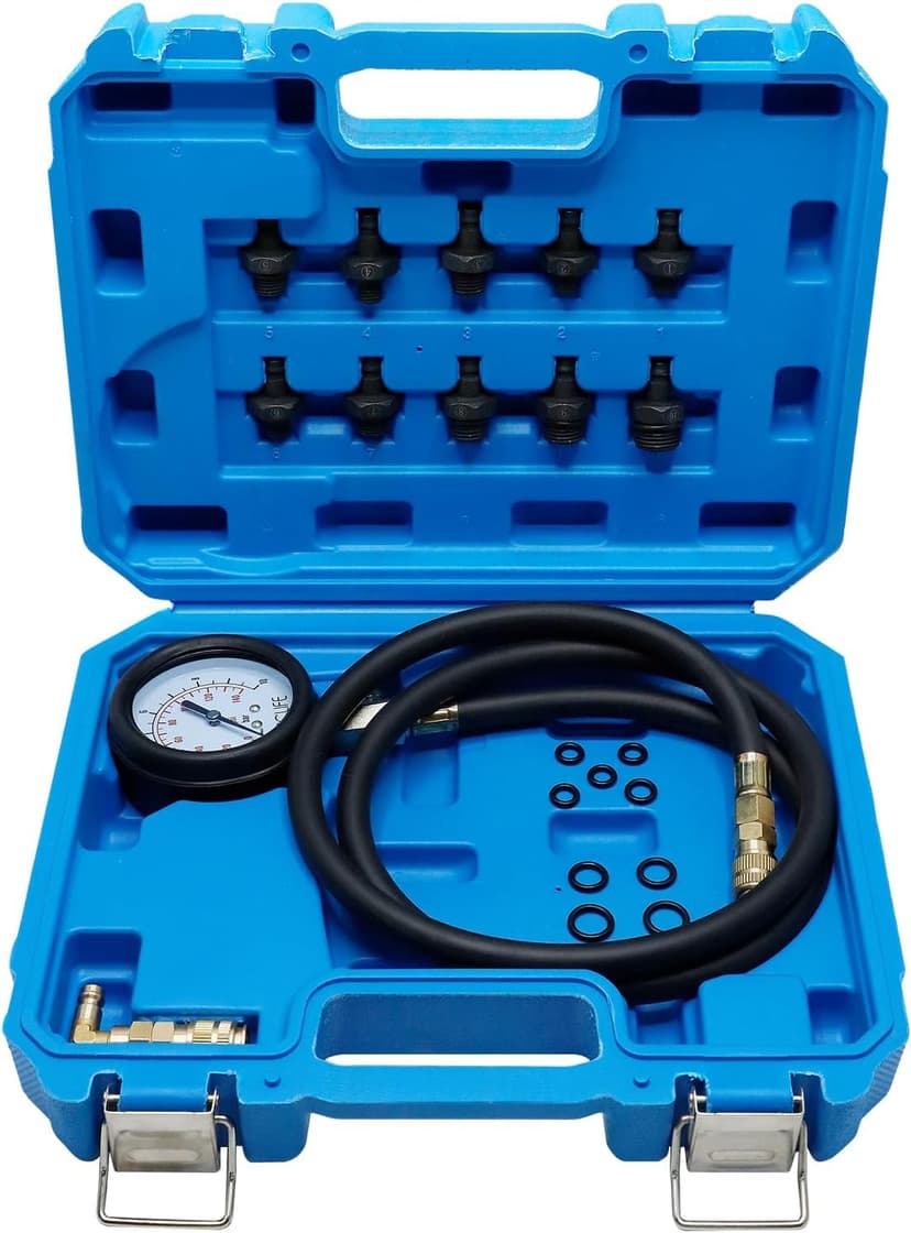 CCLIFE Controleur pression huile - 1 manomètre 0 à 10bar avec décharge de pression - 1