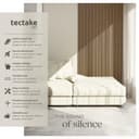 tectake® Set of 2 Acoustic Wall Panels with Real Wood Veneer & MDF, Sound-Absorbing Acoustic Panels with Felt Fabric & Wood Slats, Adjustable Size & Easy Installation, 120 x 60 x 2.1 cm - Oak - 2