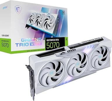 MSI NVIDIA GeForce RTX 5070 12G Gaming Trio OC White Cart…