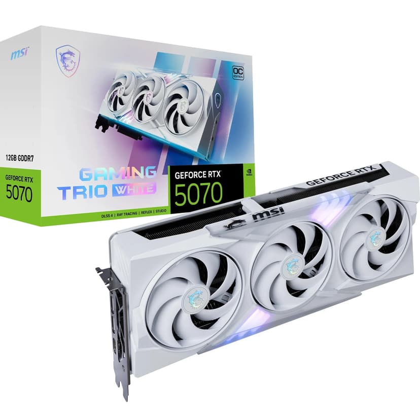 MSI NVIDIA GeForce RTX 5070 12G Gaming Trio OC White Cart… - 1