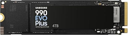 Samsung 990 EVO Plus, 2TB, PCIe 4.0 x4 / 5.0 x2, NVMe2.0 (up to 7250 MB/s), NVMe M.2 (2280), Internal Solid State Drive (SSD), MZ-V9S2T0BW
