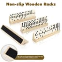 LOVITERRA Double 6 Dominos Set for Adults, Durable 28 Tiles Dominos with 4 Wooden Racks and Carrying Case,Classic Board Games,Portable Travel Game - 2