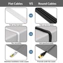 HiiPeak Cat 8 Flat Ethernet Cable 25m, Cat8 Internet Cable 40Gbps 2000Mhz High-Speed Professional LAN Patch Network Cables with RJ45 Gold-Plated Connector, Compatible with Cat5/Cat6/Cat7, White(25 m) - 6