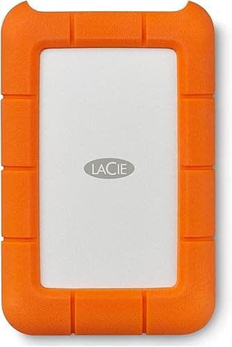 LaCie Rugged USB-C 1TB — shock‑resistant, USB‑C Portable External Hard Drive, 2.5‑inch, for Mac & Windows — Rescue Data Recovery included