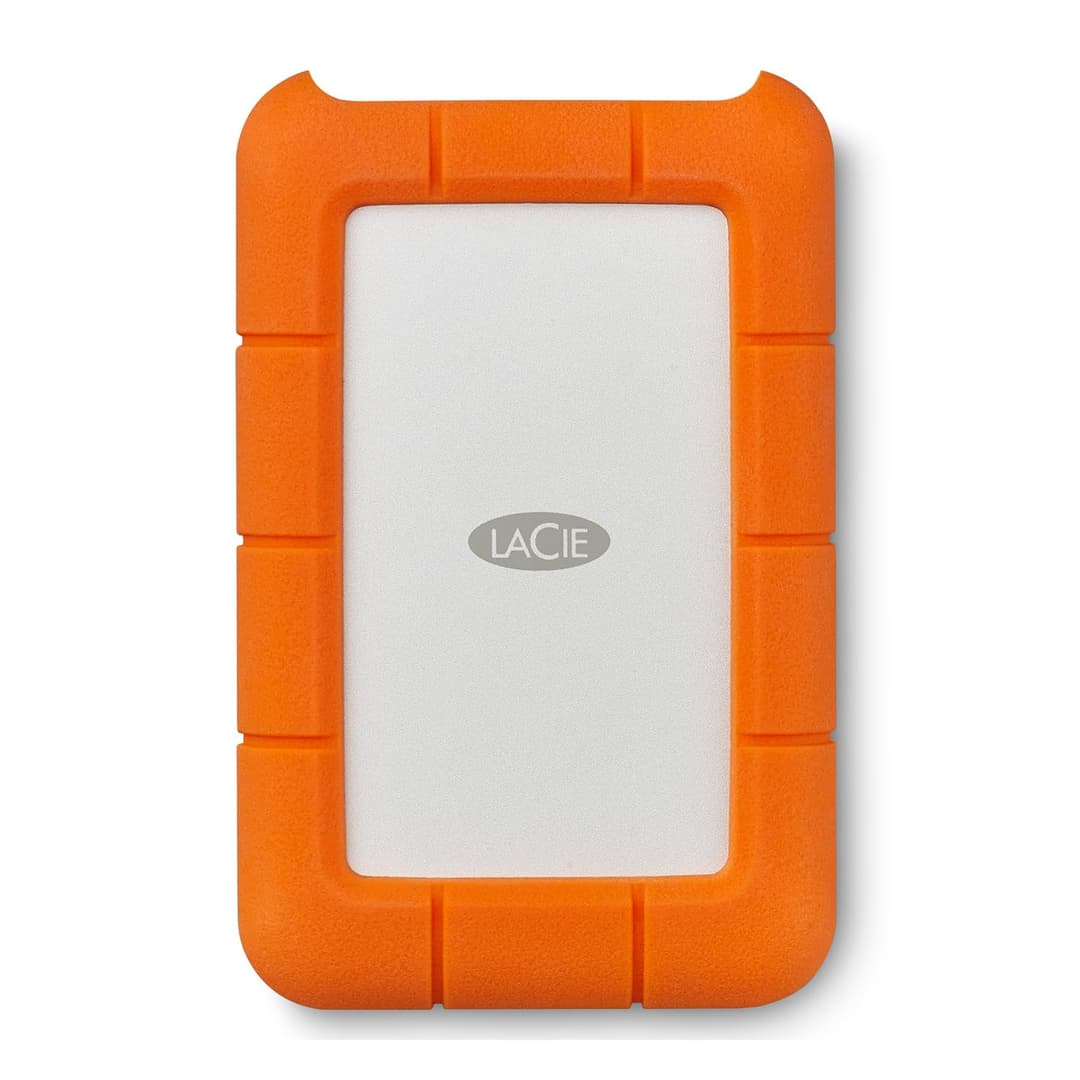 LaCie Rugged USB-C 1TB — shock‑resistant, USB‑C Portable External Hard Drive, 2.5‑inch, for Mac & Windows — Rescue Data Recovery included