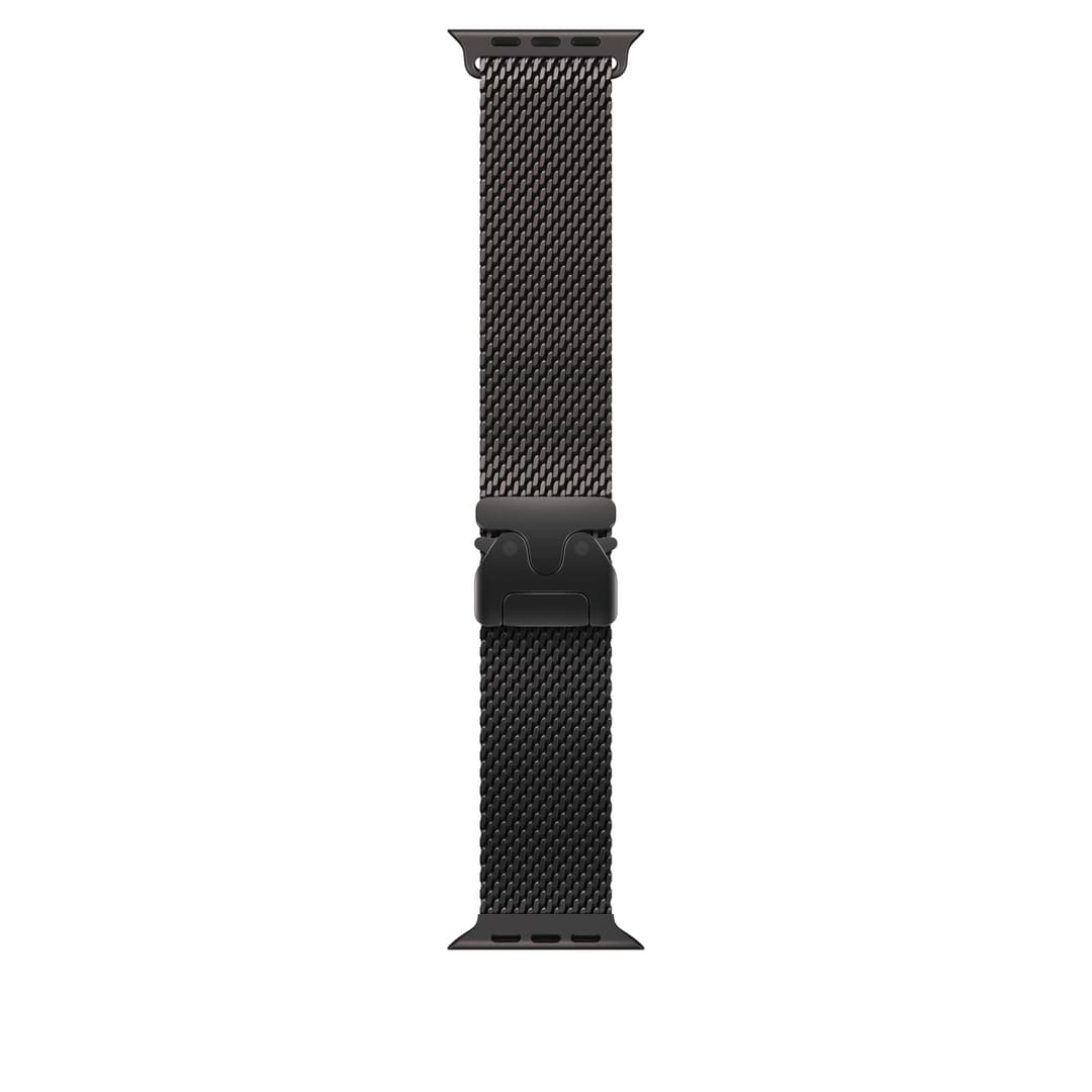 Apple Watch Band - Bracelet Milanais - 49 mm - Noir - Large