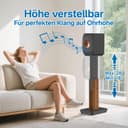 Paire de Supports d'enceintes réglables en Hauteur pour KEF LS50 Meta - Socle de Sol renforcé Finition Bois pour KEF LS50 Meta et LS50 Wireless II - Capacité de Charge : 22,7 kg (50 lbs) - 3