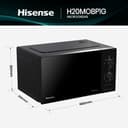 Hisense H20MOBP1G Microwave with Grill, 20L Capacity, 700W Power, 900W with Grill, 5 Levels, 30 Minute Timer, Defrost Mode, Shooter, Black Finish - 2