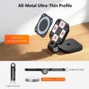 AMAZEAR 2-in-1 Quick Mount for Insta360 GO Ultra Accessories, Metal Bracket Insta 360 Magnetic and Suction Cup Adapter Holder with Super-Strong Magnets, Seamless, Compact, Lightweight, Black - 5