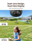 Reolink TrackFlex Floodlight WiFi, 4K PTZ Camera Outdoor, 360° Auto-Tracking Zoom, 270° PIR Detection, 3000 Lumens, Floodlight Camera Wi-Fi 6 with Local AI Video Search, 24/7 Recording, Hardwired - 2