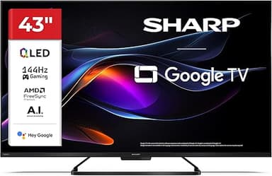 SHARP 43HR7365E – Google TV, 43" UHD, Rahmenlos, 144 Hz, …