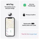 Apple AirTag (1st generation). Track your keys, wallet, luggage, backpack. Replaceable battery. Water-resistant. One-tap set up with iPhone or iPad. - 7