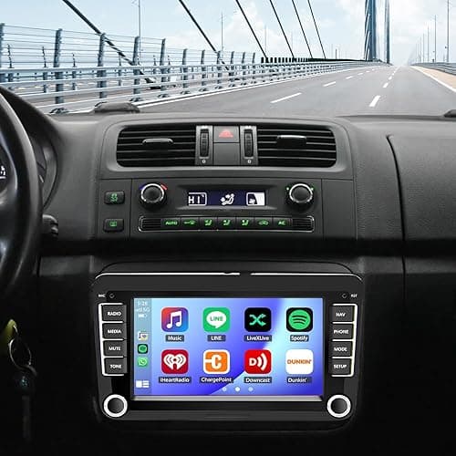 2+32G Android 13 Autoradio pour Skoda Fabia 2007-2014 avec sans Fil CarPlay Android Auto, 7 Pouces Radio Stéréo avec Navigation GPS Bluetooth Wi-FI FM RDS Caméra de recul Incluse