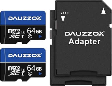 Cartes Micro SD 64Go Lot de 2, DAUZZOX Cartes Micro Mémoi…