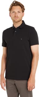 Tommy Hilfiger Men’s Short Sleeve 1985 Regular Fit Polo Shirt, Black (Black), XS - 1