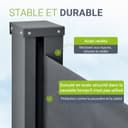 Juskys Dubai Side Awning, 500 x 160 cm, Extendible and Opaque, Privacy Screen and Windbreak for Balcony and Patio, Wall Bracket for Side Roller Blind, Anthracite - 5