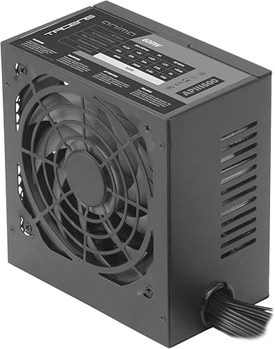 Tacens Anima APIII600, Alimentation PC ATX 600W, Technologie SMD 85% Bronze 12V, Ventilateur 12cm Ultra-Silencieux, Noir