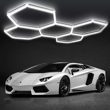 DIKHEE Luminaire de Garage à LED en nid d'abeille 5-Hex, …