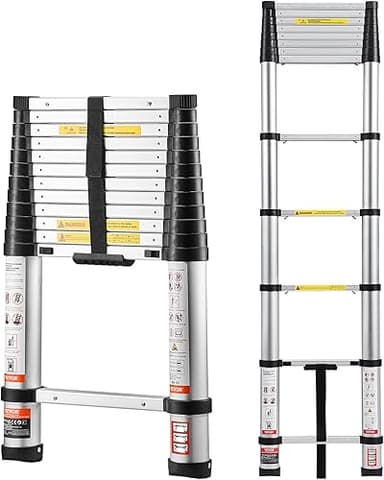 VEVOR Échelle Télescopique Aluminium 3,8 m Pliable Multif…