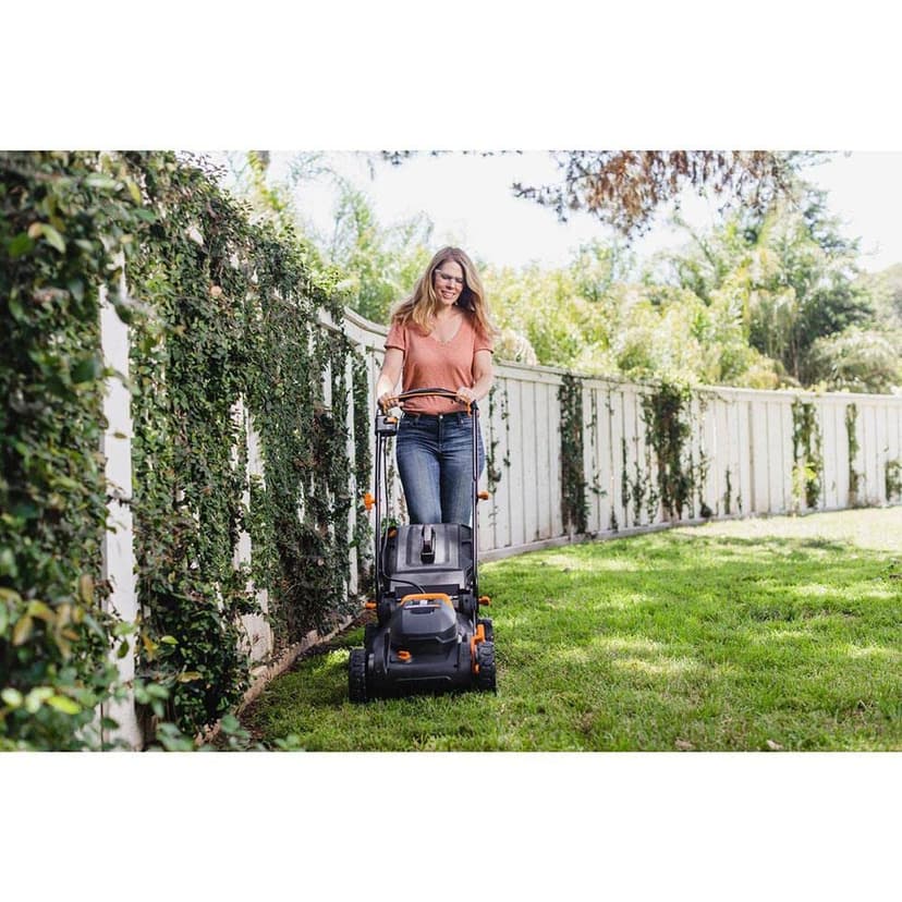 WORX WG743E Cordless Lawnmower 40 V - Professional Lawnmower with Mulching Function & PowerShare Battery - Lawn Mowing without Cable - Ideal for Gardens up to 500 m² - 5