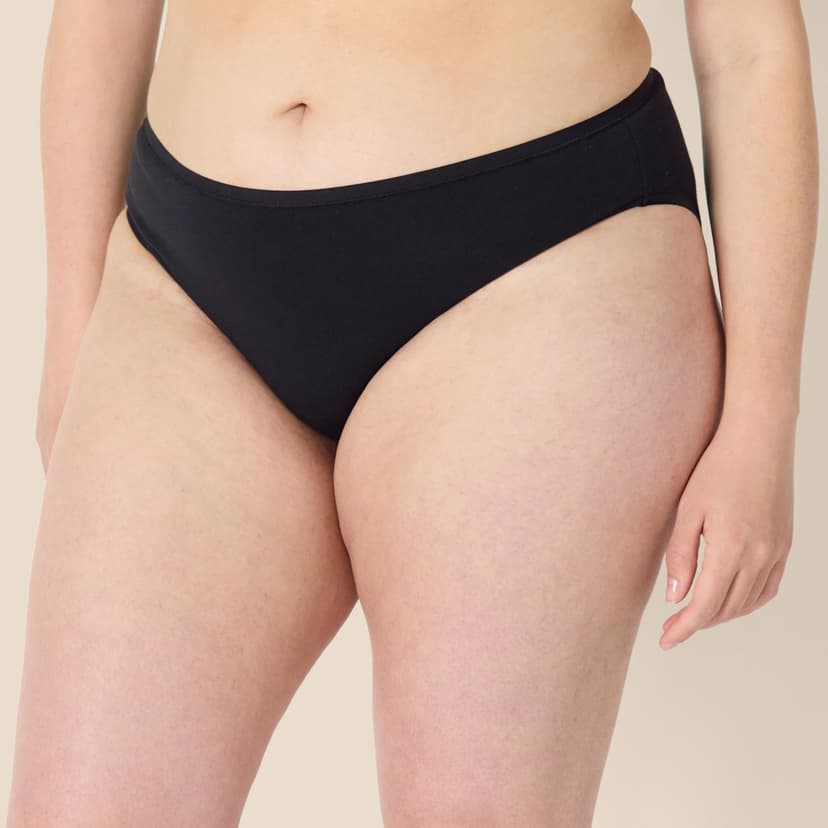 Amazon Essentials Women's Cotton Bikini Brief Underwear (Available in Plus Size), Pack of 10, Black/Grey Heather/Light Pink/White, 10 - 5