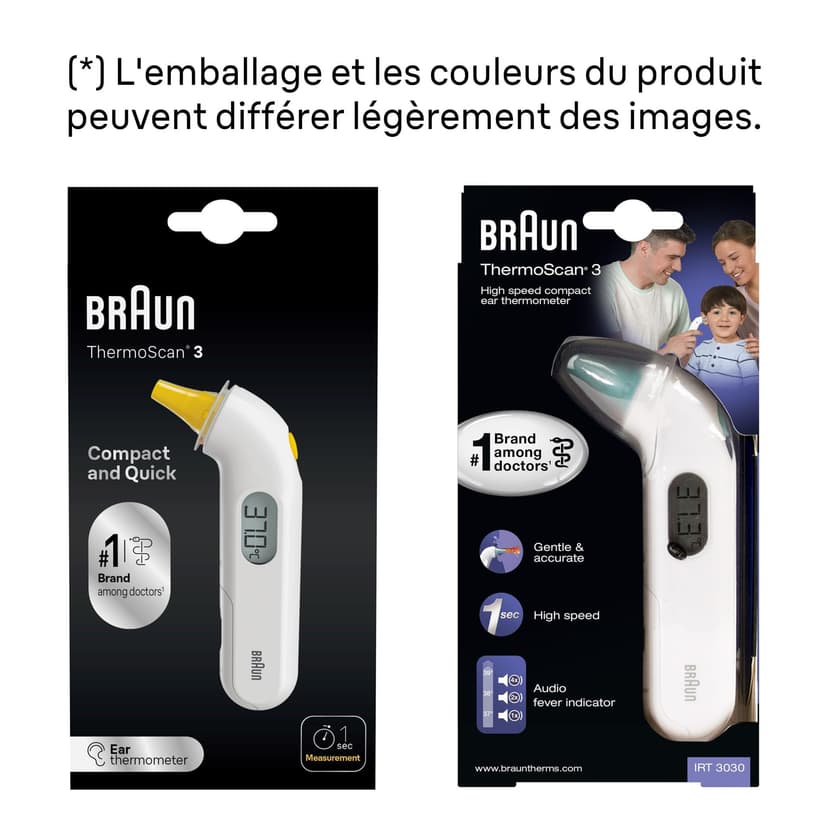 Ear thermometer Braun ThermoScan 3 (professional precision; acoustic fever indicator; safe, hygienic, for the whole family; newborn) IRT3030 White - 7