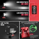 LED Work Light for Milwaukee M18 Battery: Cordless Tools Light - 18V Flashlight - 48W Battery Lights with USB Charger (No Battery) - 3